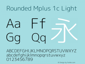 Rounded Mplus 1c Light Version 1.059.20150529图片样张