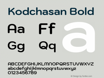 Kodchasan Bold Version 1.000; ttfautohint (v1.6)图片样张