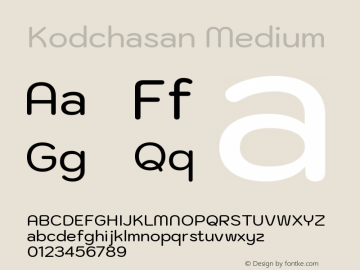 Kodchasan Medium Version 1.000; ttfautohint (v1.6)图片样张
