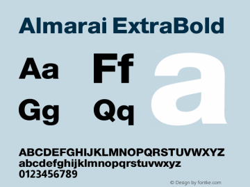 Almarai Extrabold Version 1.10图片样张