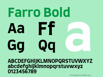 Farro Bold Version 1.101图片样张