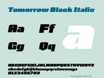 Tomorrow Black Italic Version 2.002图片样张