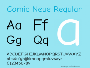 Comic Neue Regular Version 2.003图片样张