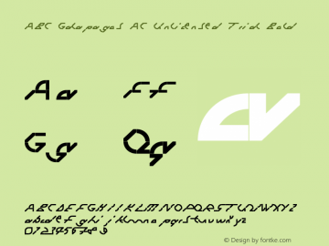 ABC Galapagos AC Unlicensed Trial Bold Version 1.100;Unlicensed Trial图片样张