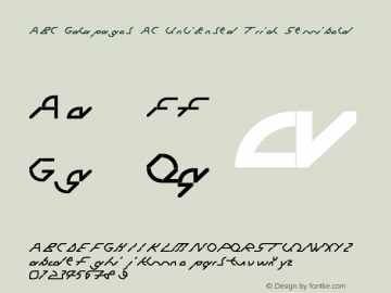 ABC Galapagos AC Unlicensed Trial Semibold Version 1.100;Unlicensed Trial图片样张