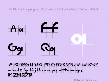 ABC Galapagos A Grid Unlicensed Trial Bold Version 1.100;Unlicensed Trial图片样张