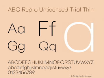 ABC Repro Unlicensed Trial Thin Version 1.101;Unlicensed Trial图片样张