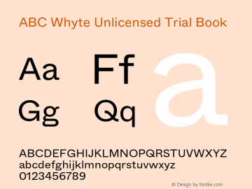 ABC Whyte Unlicensed Trial Book Version 1.200;Unlicensed Trial图片样张