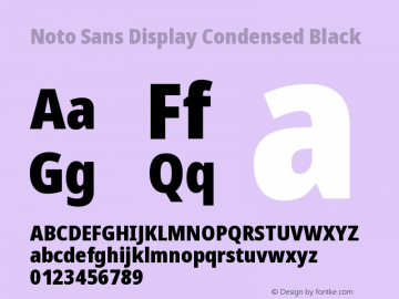 Noto Sans Display Condensed Black Version 2.003图片样张