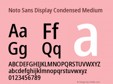 Noto Sans Display Condensed Medium Version 2.003图片样张