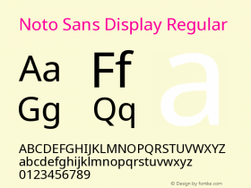 Noto Sans Display Regular Version 2.003图片样张