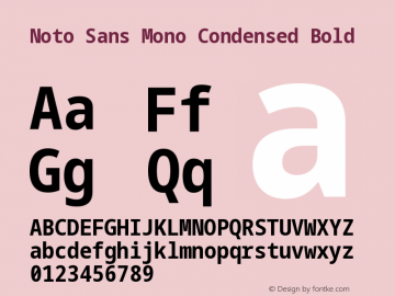 Noto Sans Mono Condensed Bold Version 2.006图片样张