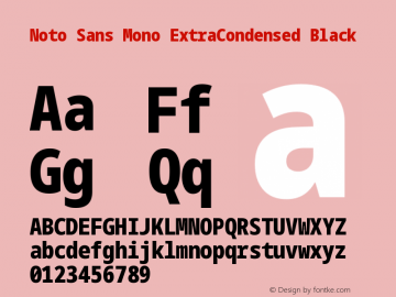 Noto Sans Mono ExtraCondensed Black Version 2.006图片样张