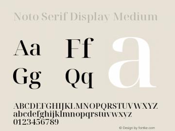 Noto Serif Display Medium Version 2.003图片样张