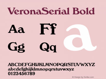 VeronaSerial Bold Version 1.0 28-08-2002图片样张