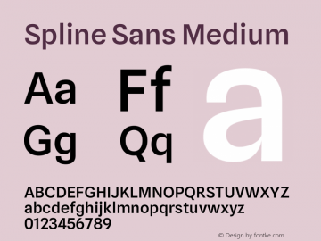 Spline Sans Medium Version 1.001图片样张