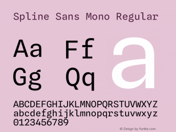 Spline Sans Mono Regular Version 1.002图片样张