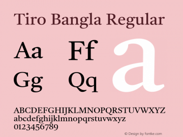 Tiro Bangla Regular Version 1.52图片样张