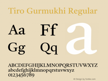 Tiro Gurmukhi Regular Version 1.52图片样张