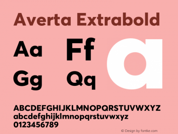 Averta-Extrabold Version 1.008图片样张