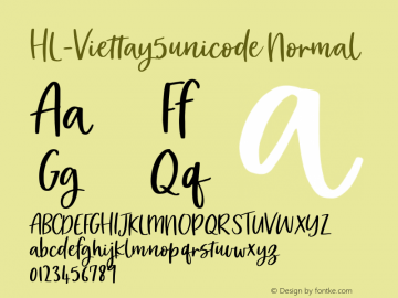 HL-Viettay5unicode Font chu Viet su dung ma Unicode图片样张