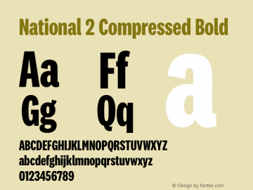 National 2 Compressed Bold Version 1.004;hotconv 1.0.116;makeotfexe 2.5.65601图片样张