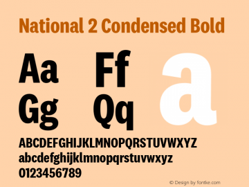 National 2 Condensed Bold Version 1.004图片样张