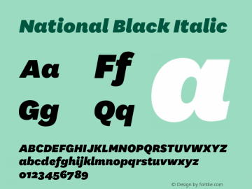 National Black Italic Version 2.000图片样张