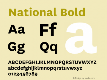 National Bold Version 2.000图片样张