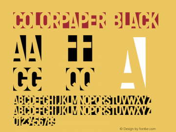 ColorPaper Black Version 1.014;Fontself Maker 3.5.1图片样张