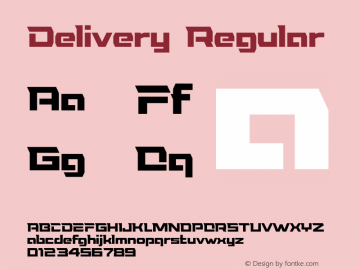 Delivery Version 1.010;Fontself Maker 3.5.1图片样张
