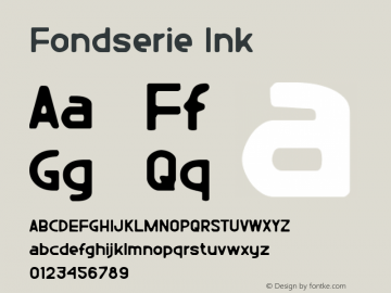 Fondserie Ink Version 1.001;Fontself Maker 3.5.7图片样张