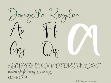 Dangella Version 1.00;May 24, 2022;FontCreator 13.0.0.2683 64-bit图片样张