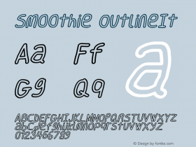 Smoothie Outline Italic Version 0.8图片样张