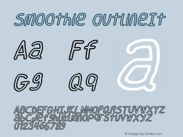 Smoothie Outline Italic Version 0.8图片样张