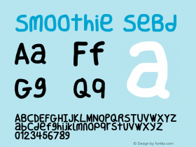 Smoothie SemiBold Version 0.8图片样张