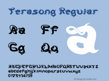 Terasong Version 1.00;April 13, 2020;FontCreator 11.5.0.2422 64-bit图片样张