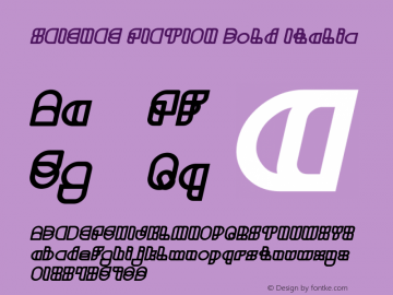 SCIENCE FICTION Bold Italic Version 1.00;July 15, 2019;FontCreator 11.5.0.2430 64-bit图片样张