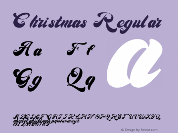 Christmas Version 1.00;October 5, 2020;FontCreator 12.0.0.2567 64-bit图片样张