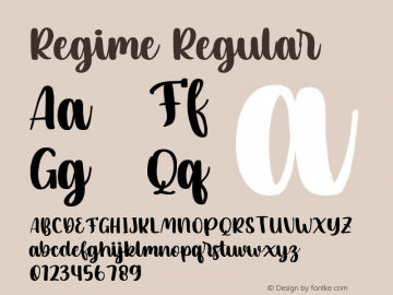 Regime Regular Version 1.000图片样张