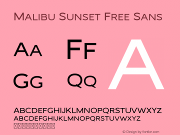 Malibu Sunset Sans Free Version 1.000图片样张