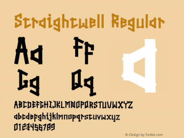 Straightwell Version 1.00;May 29, 2020;FontCreator 12.0.0.2539 64-bit图片样张