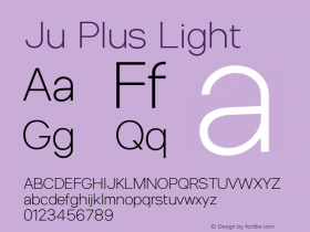 Ju Plus Light Version 1.002;Fontself Maker 3.1.1图片样张