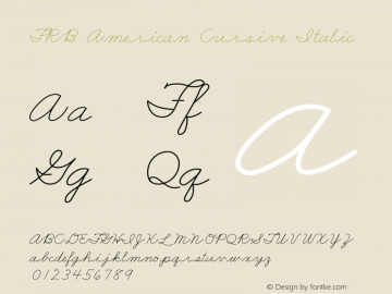 FRB American Cursive Extralight Version 1.000图片样张