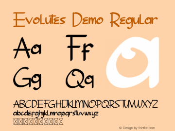 Evolutes Demo Version 1.001;Fontself Maker 3.5.4图片样张