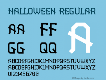 Halloween Version 1.001;Fontself Maker 3.5.4图片样张
