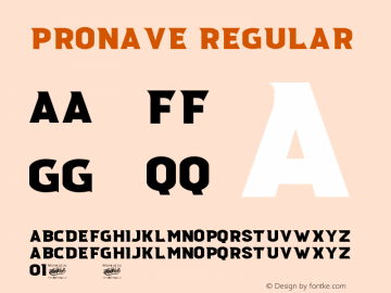 Pronave Version 1.00;April 10, 2021;FontCreator 13.0.0.2683 64-bit图片样张