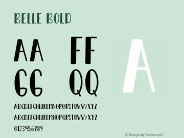 Belle Bold Version 1.001;Fontself Maker 3.5.1图片样张