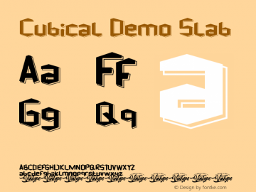 Cubical Demo Slab Version 1.001;Fontself Maker 3.5.4图片样张