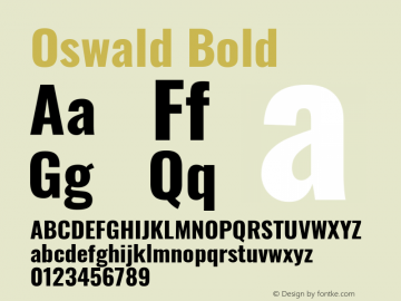 Oswald Bold Version 4.100图片样张
